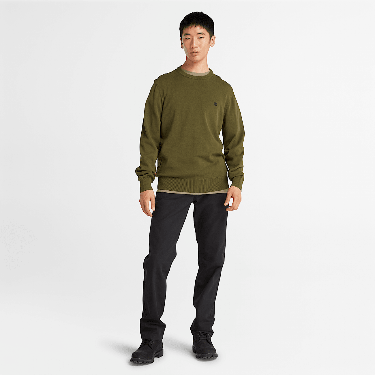 Bottle green jumper mens shop