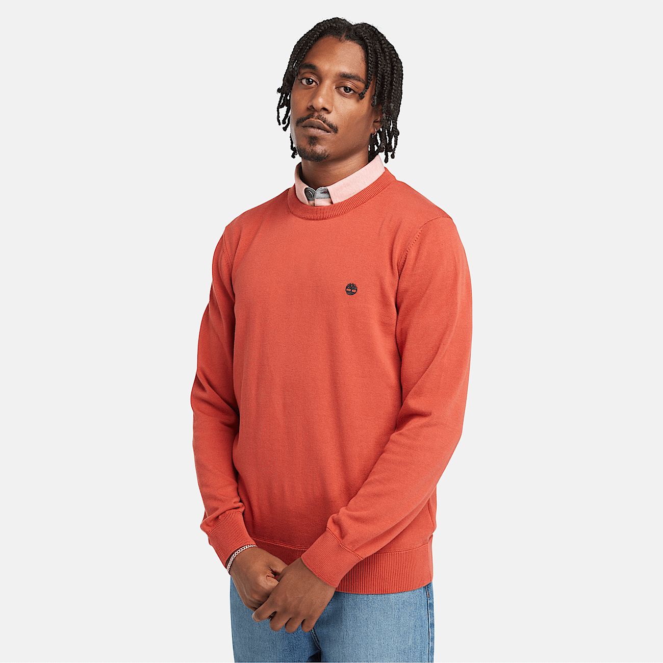 Williams River Crewneck Sweater for Men in Red