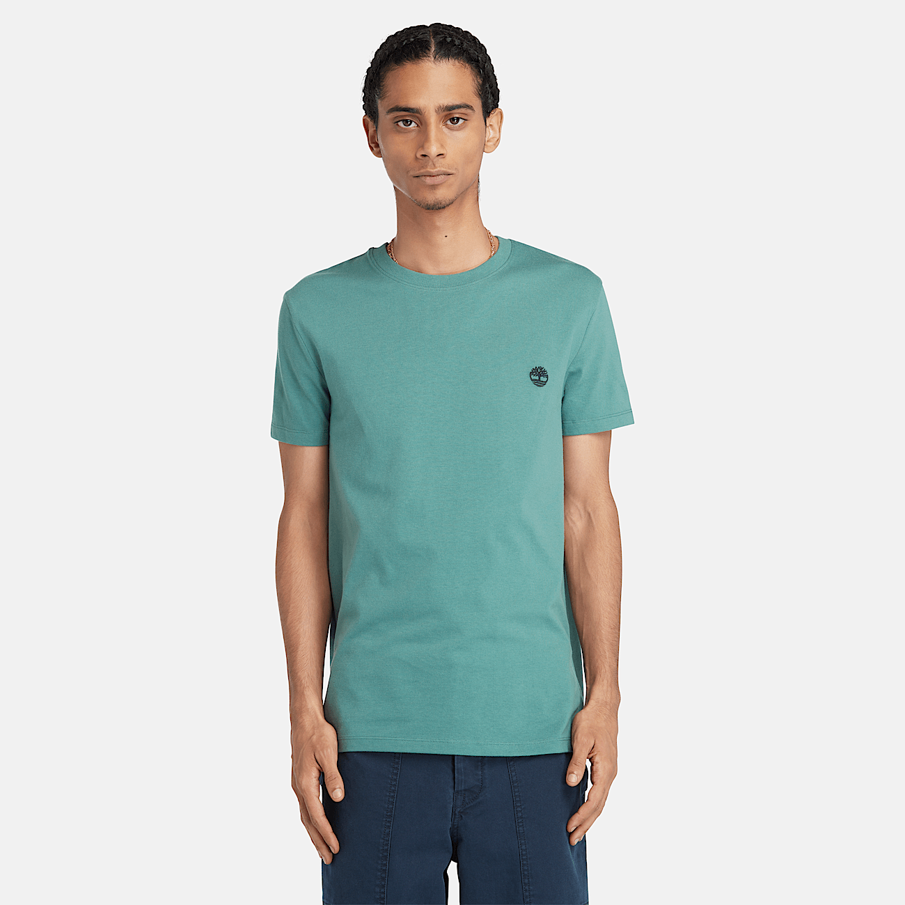 T shirt verde acqua uomo store