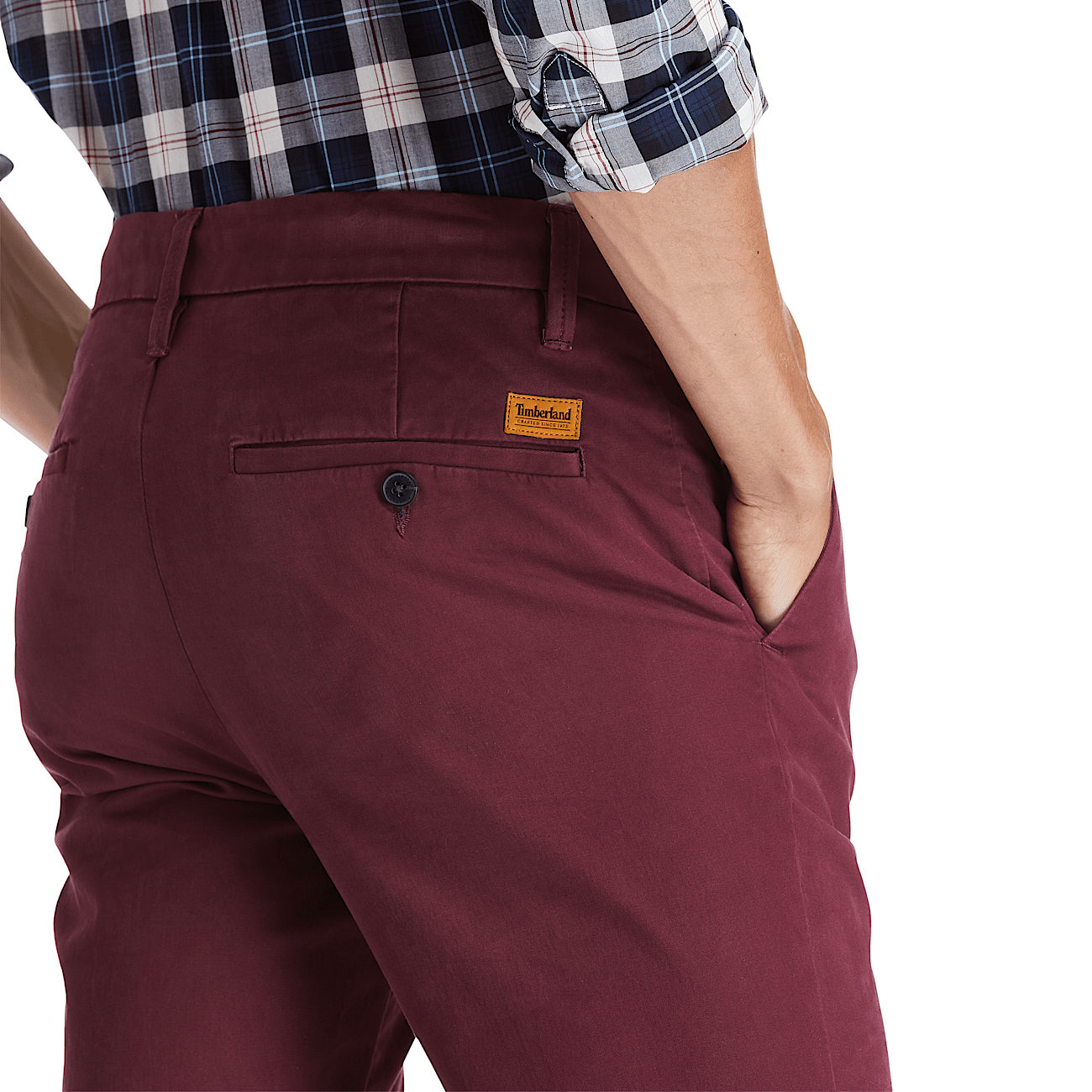 Pantalon chino elastico Sargent Lake para hombre en burdeos