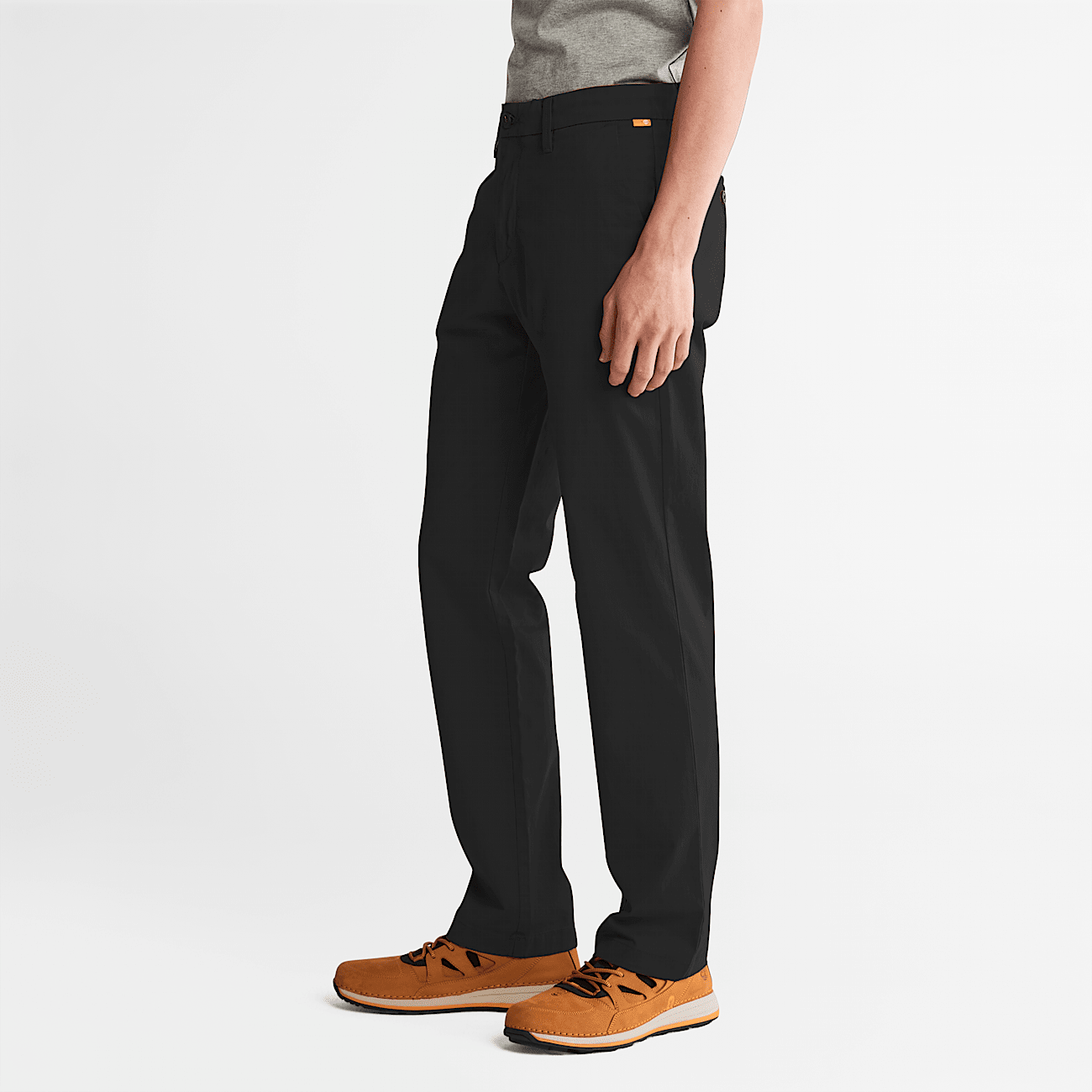 Pantaloni Chino Straight in Twill Claremont da Uomo in colore nero