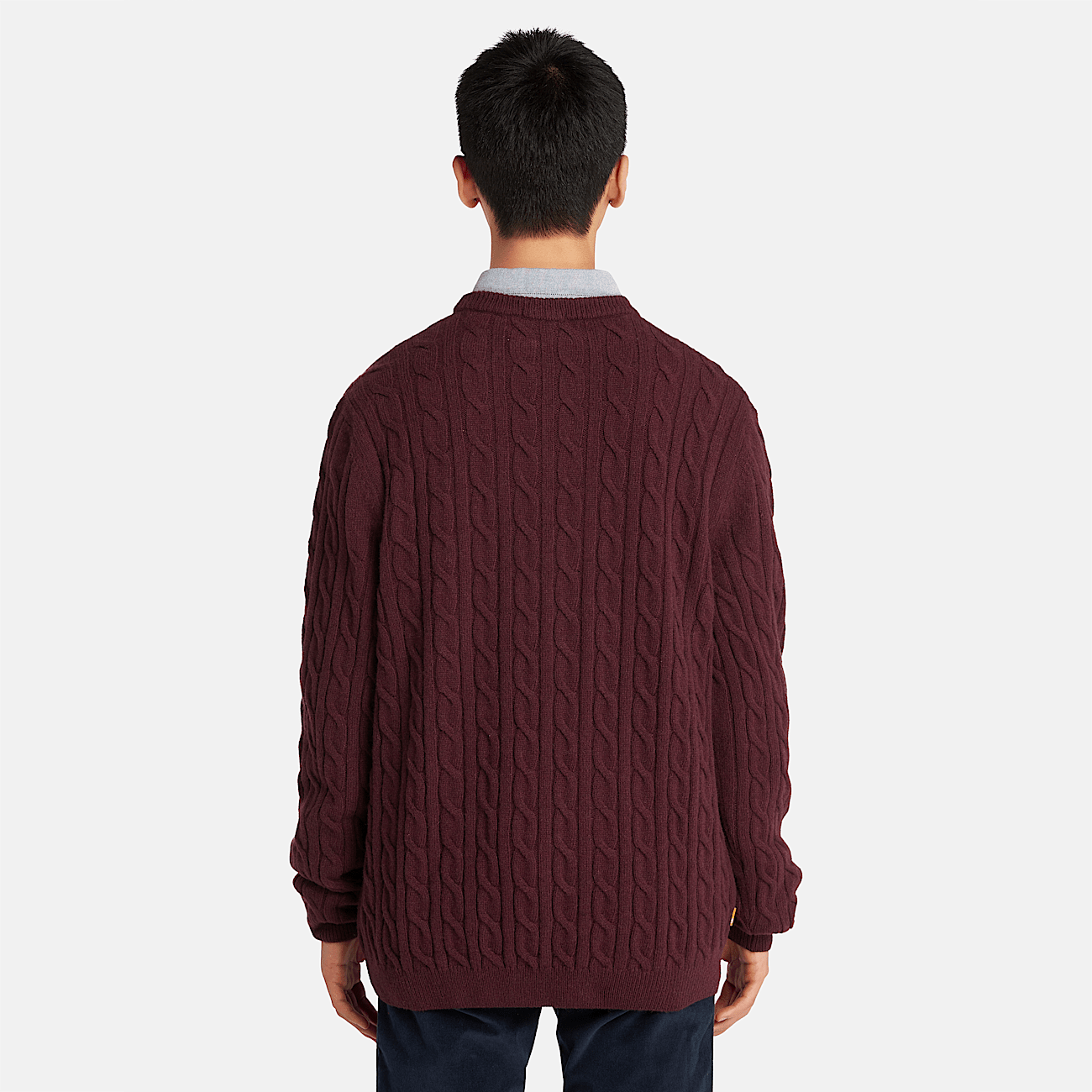 Burgundy cable knit jumper clearance