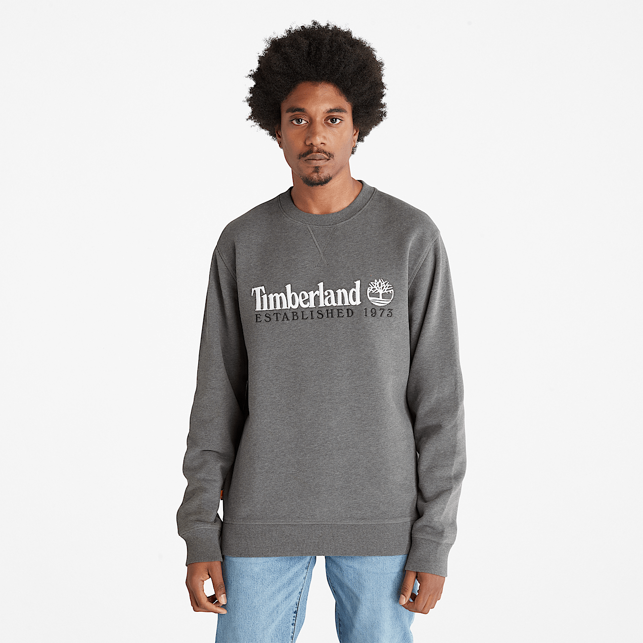 Heritage Est. 1973 Crew Sweatshirt for Men in Dark Grey