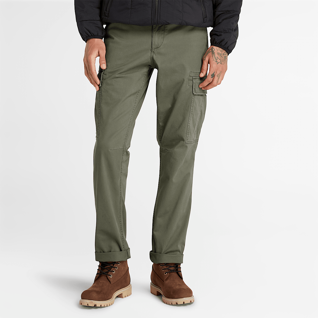 Core Cargo Trousers for Men in Green