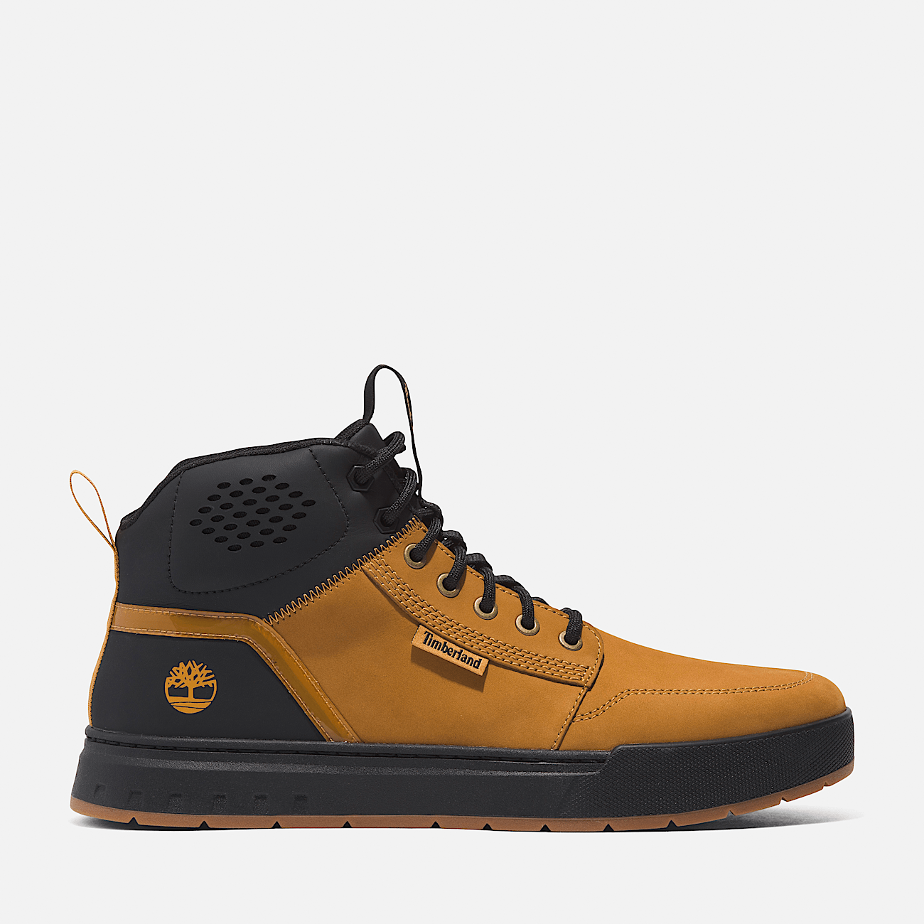 Maple Grove Mid Top Sneaker zum Schnuren fur Herren in Schwarz und Gelb