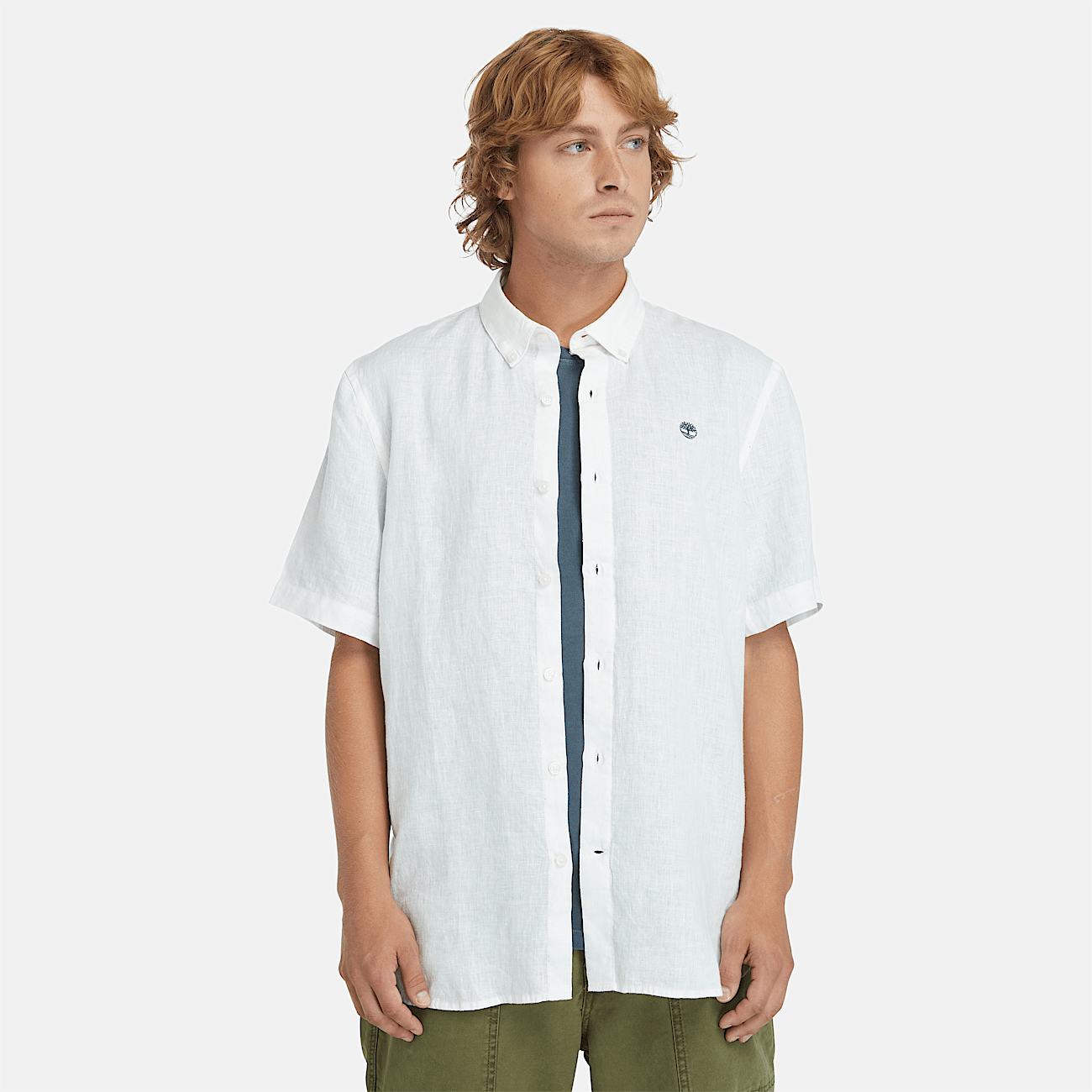 Mill Brook Linen Shirt for Men in White