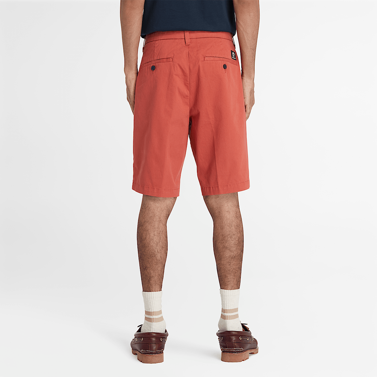 Stretch Twill Chino Shorts for Men in Red