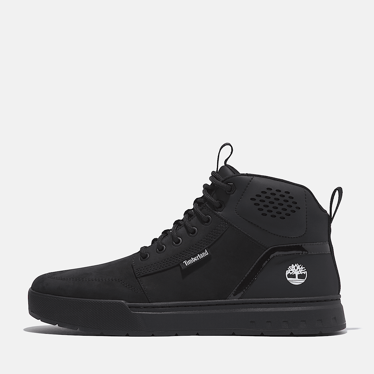 Maple Grove Mid Lace Up Trainer for Men in Black