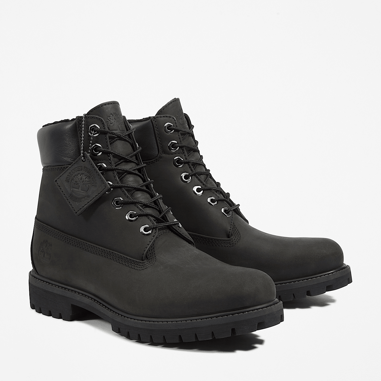 Timberland Premium 6 Inch Lace Up Waterproof Boot for Men in Black