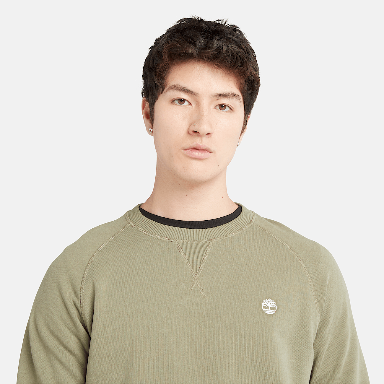 Exeter Loopback Crewneck Sweatshirt for Men in Green