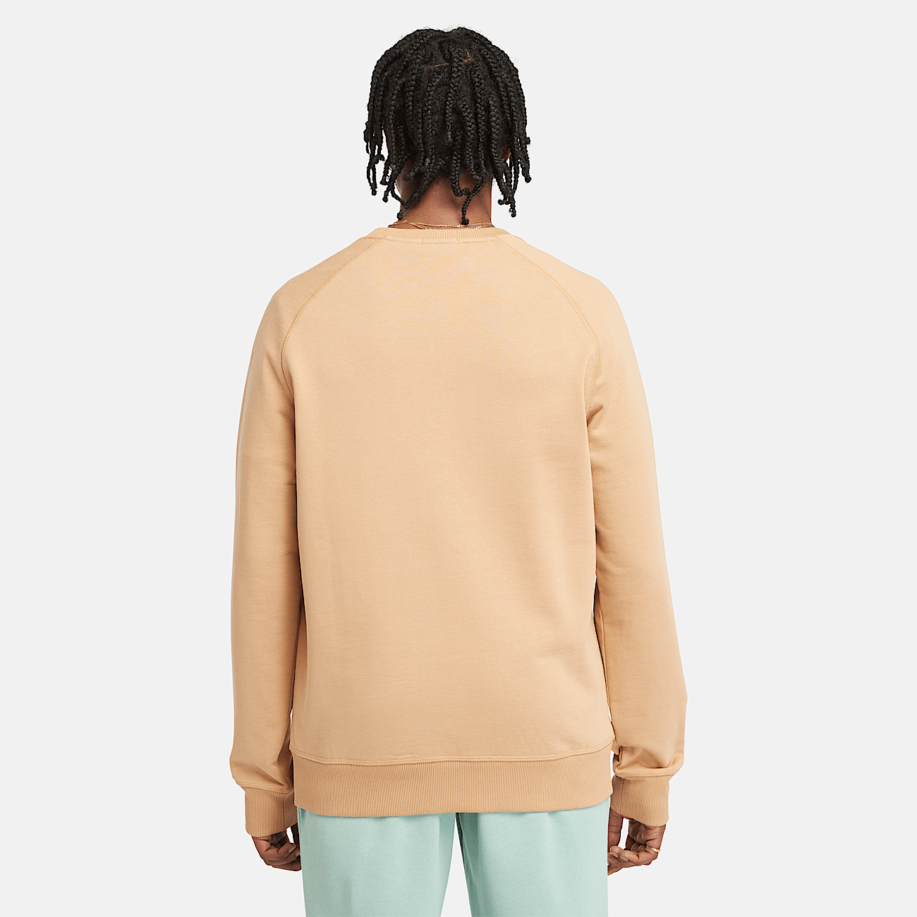 Exeter Loopback Crewneck Sweatshirt for Men in Light Brown