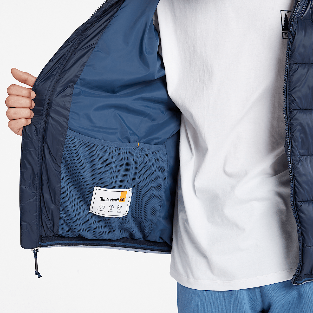 Garfield Midweight Hooded Puffer Jacket for Men in Navy