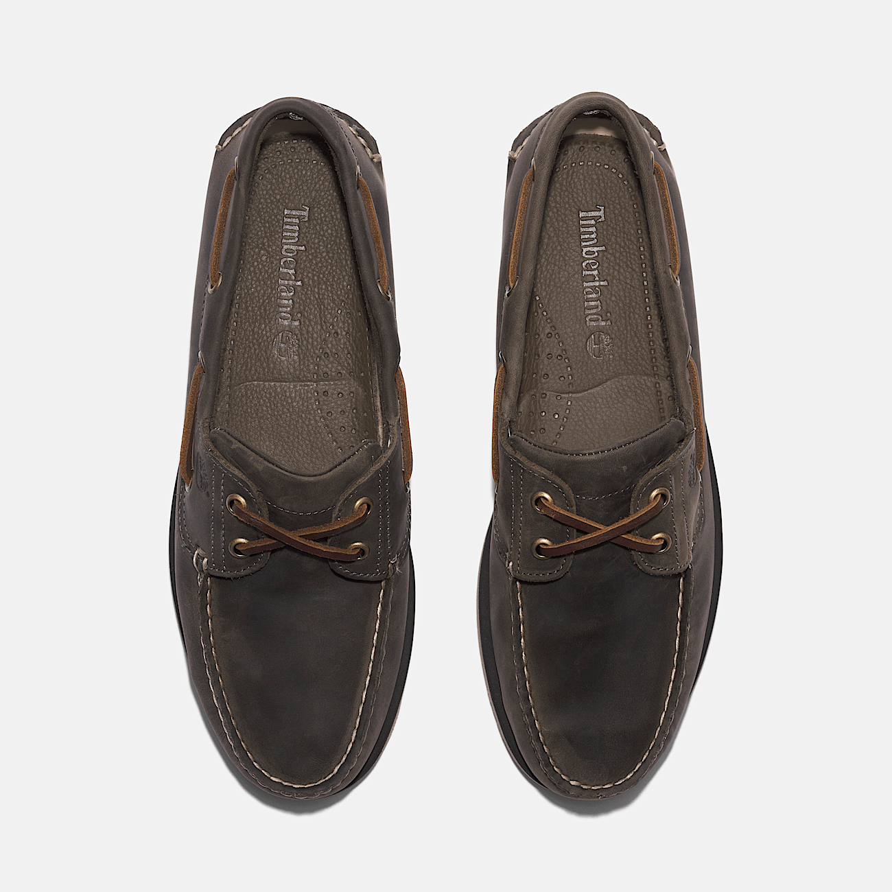 Classic Leather Boat Shoe for Men in Medium Grey