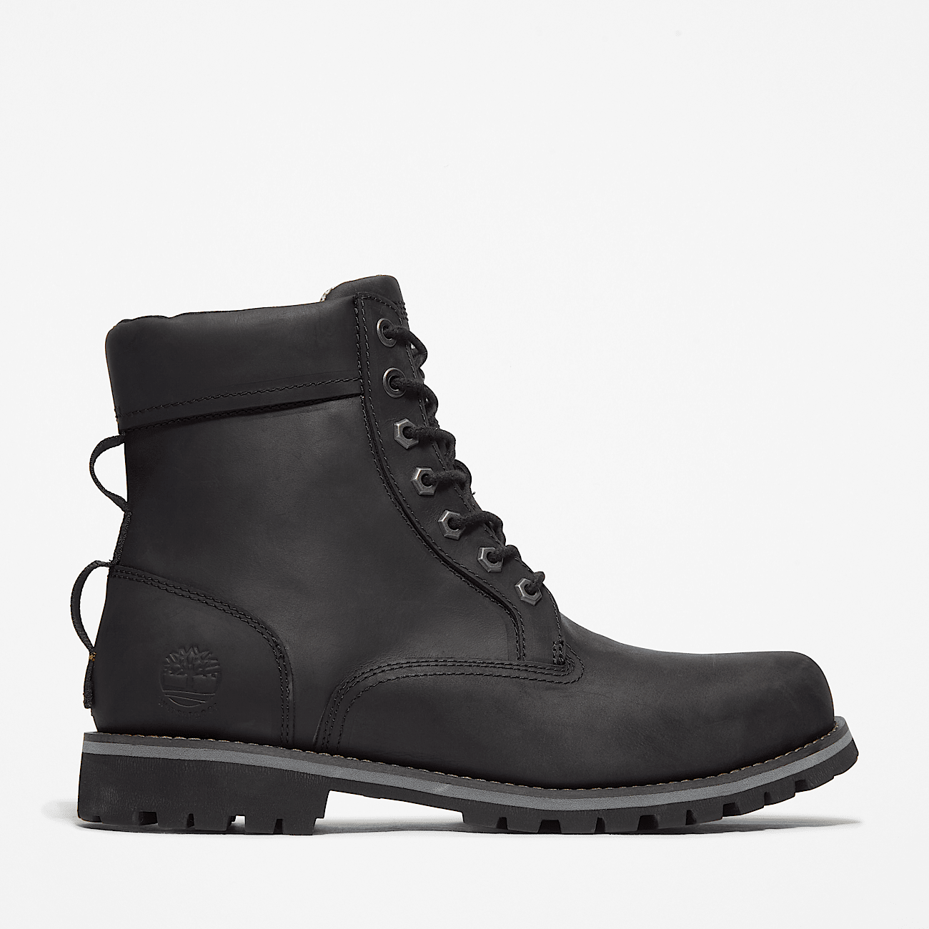 Stivale Stringato Impermeabile Rugged Mid da Uomo in colore nero