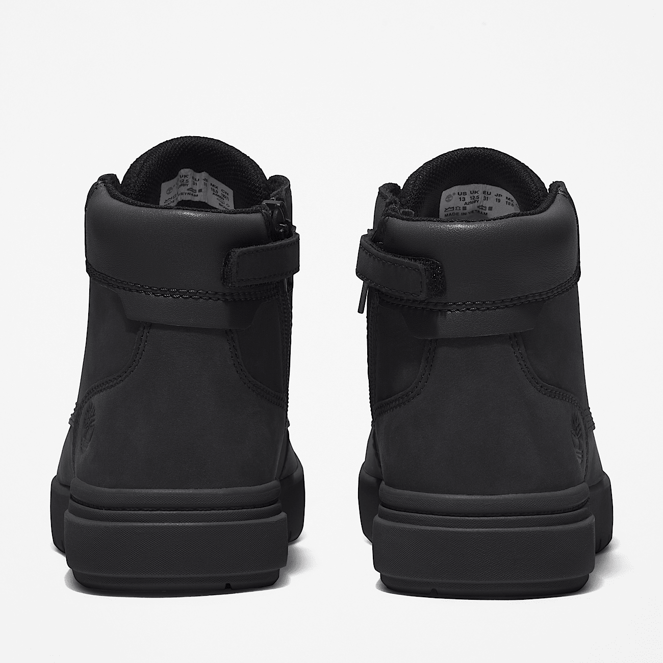 Seneca Bay Mid Lace Up Zip Trainer for Youth in Black