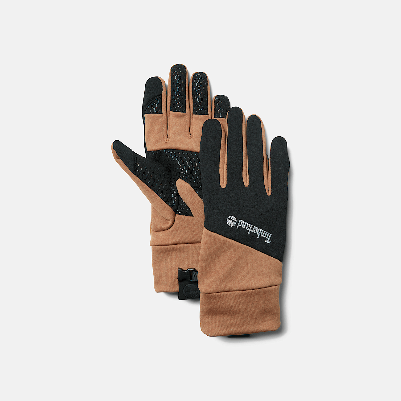 Colour block Stretch Fleece Gloves for Men in Yellow