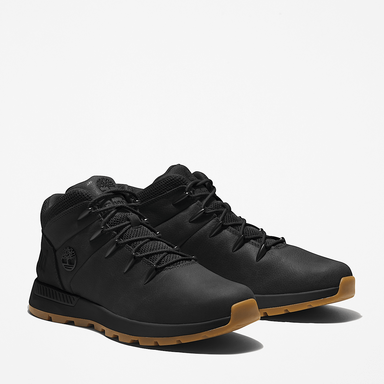 Sprint Trekker Mid Lace Up Trainer for Men in Monochrome Black