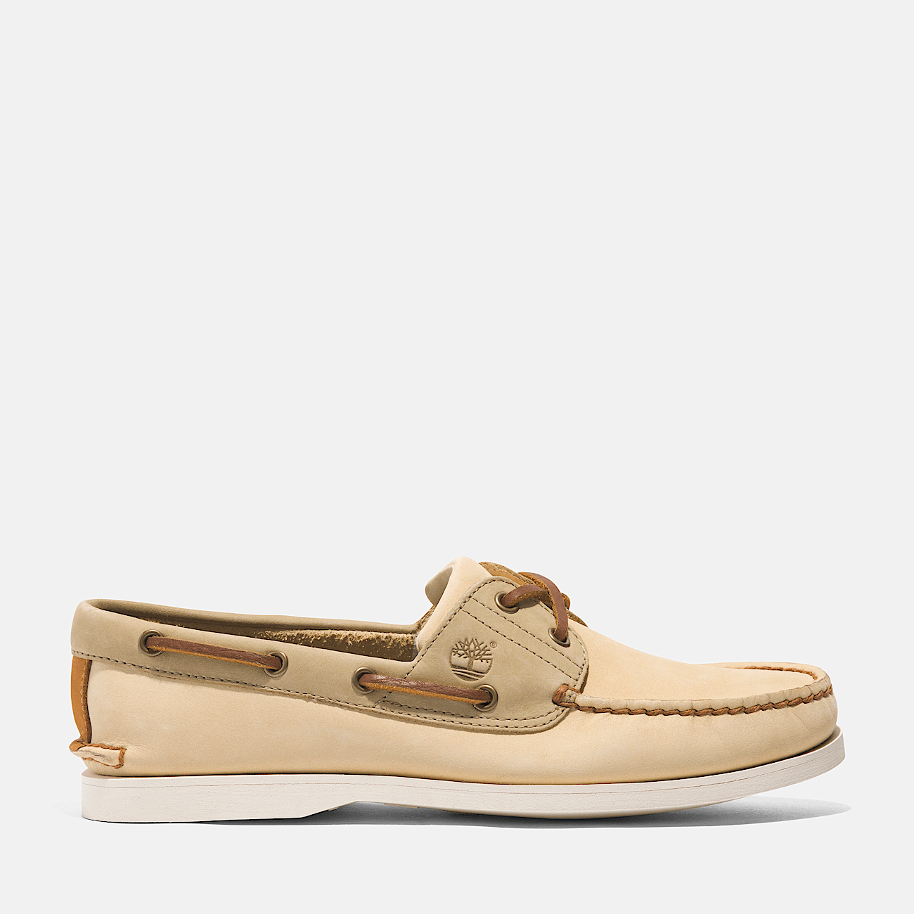 Classic Leather Boat Shoe for Men in Light Yellow