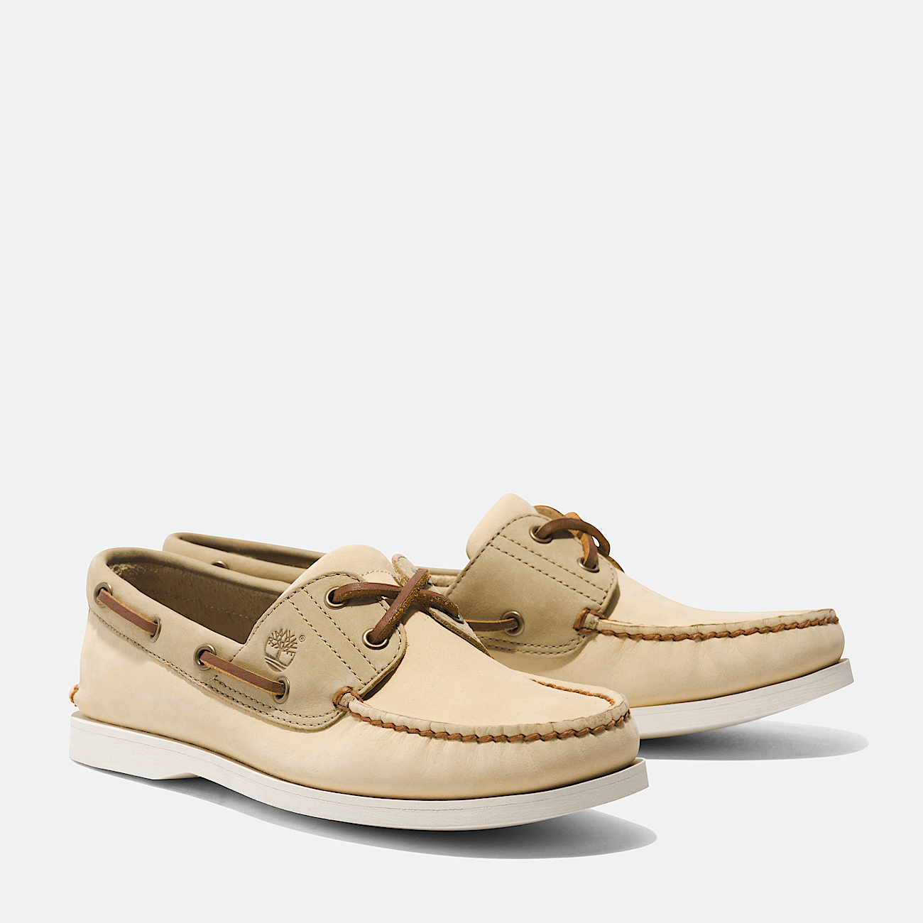 Classic Leather Boat Shoe for Men in Light Yellow