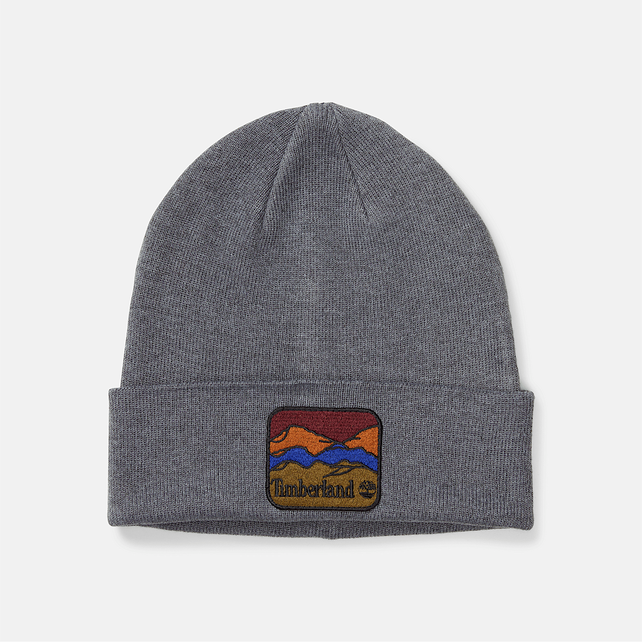 Bonnet a ecusson montagne pour homme en gris