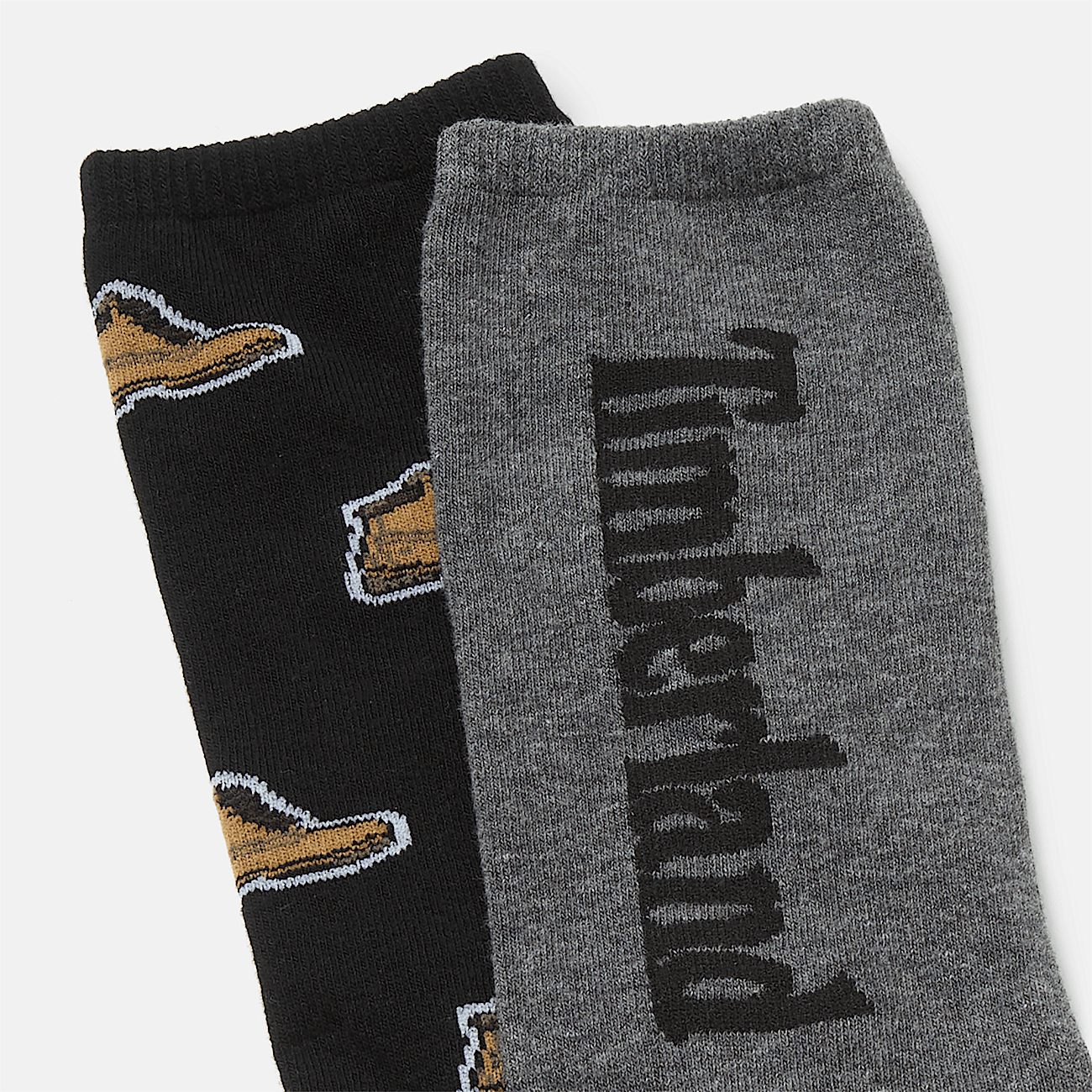 All Gender 2 Pair Pack All over Print Crew Socks in Black