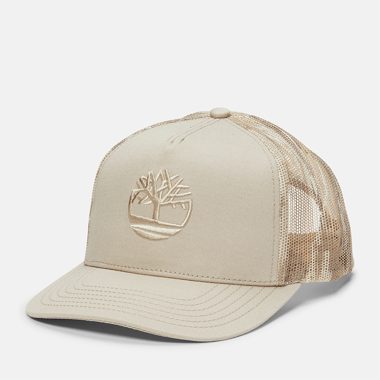 Baseballpet van mesh met print voor heren in beige