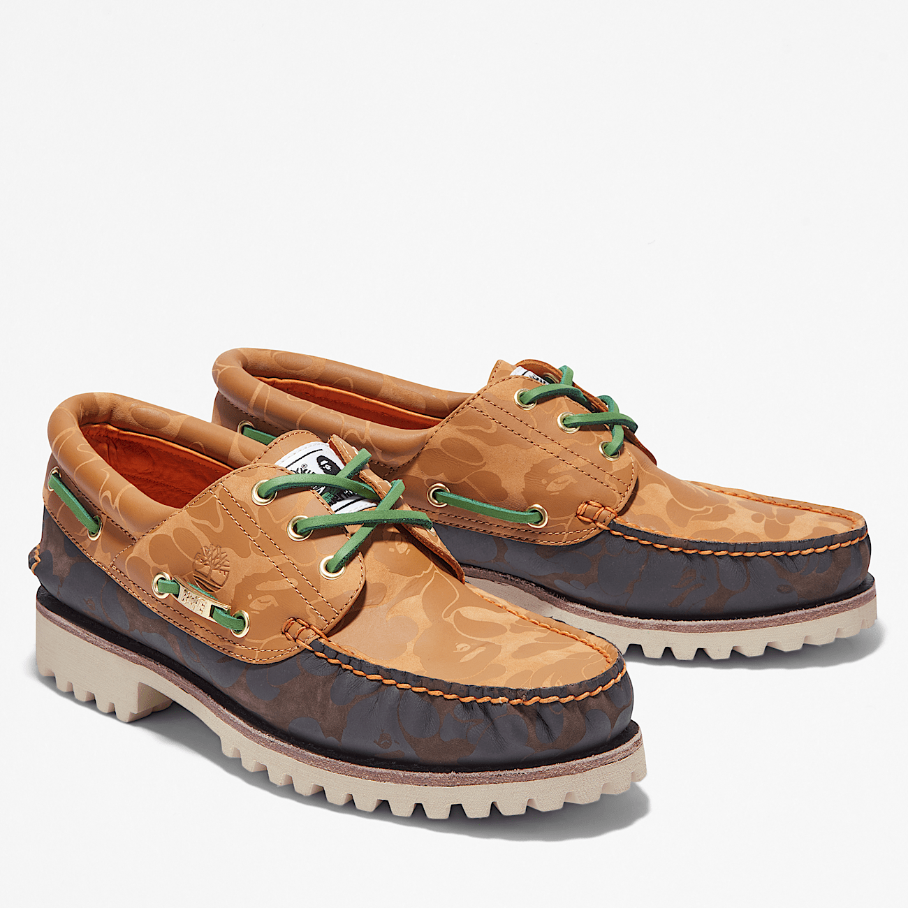 BAPE x Timberland Three Eye Classic Handsewn Shoes for Men in Yellow