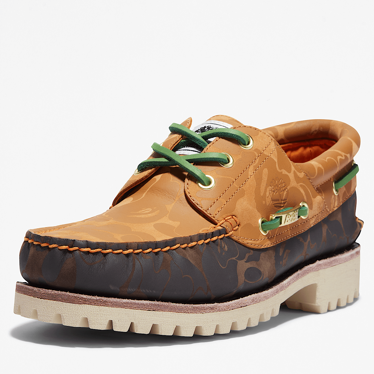 BAPE x Timberland Three Eye Classic Handsewn Shoes for Men in Yellow