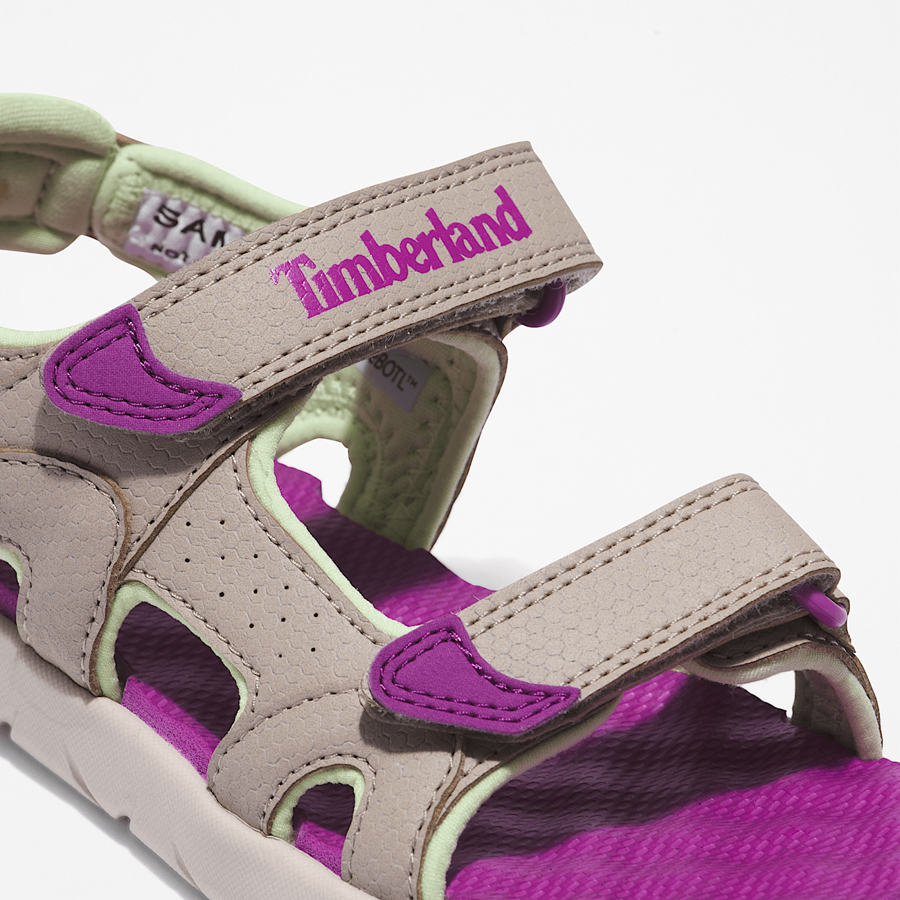 Perkins Row 2 Strap Sandal for Youth in Grey and Purple