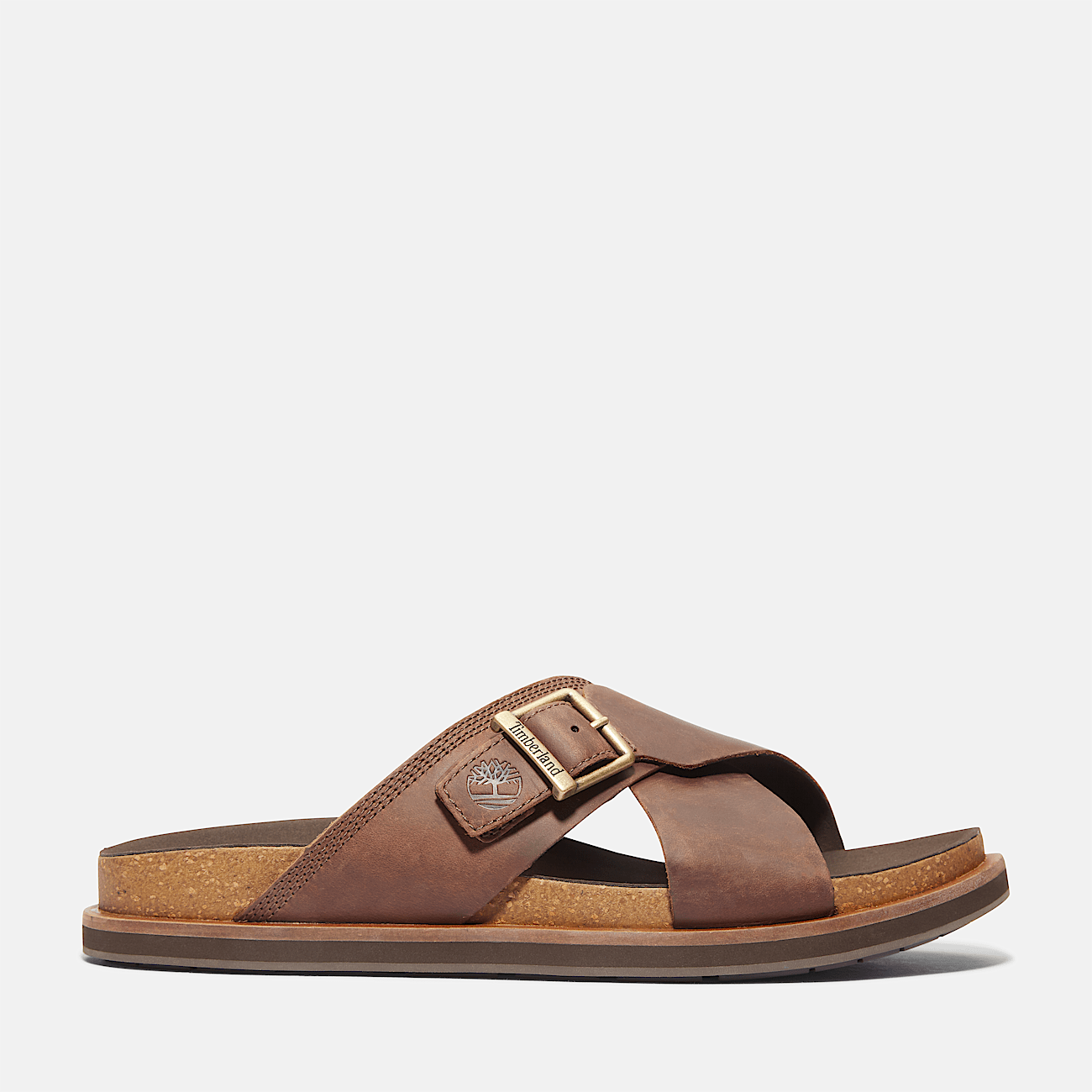 Sandale Amalfi Vibes a brides croisees pour homme en marron fonce