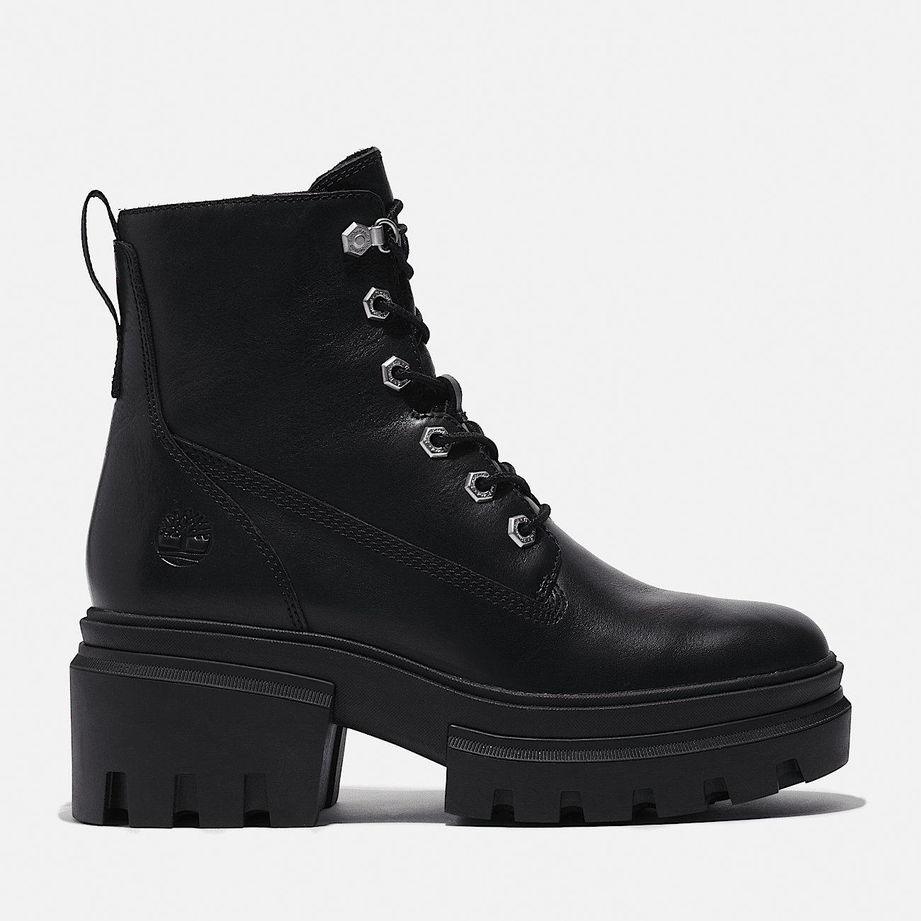 Bottine mi haute a lacets Everleigh pour femme en noir