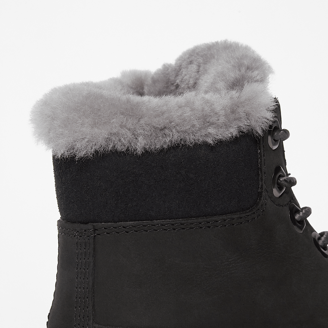 Timberland shearling boots black store