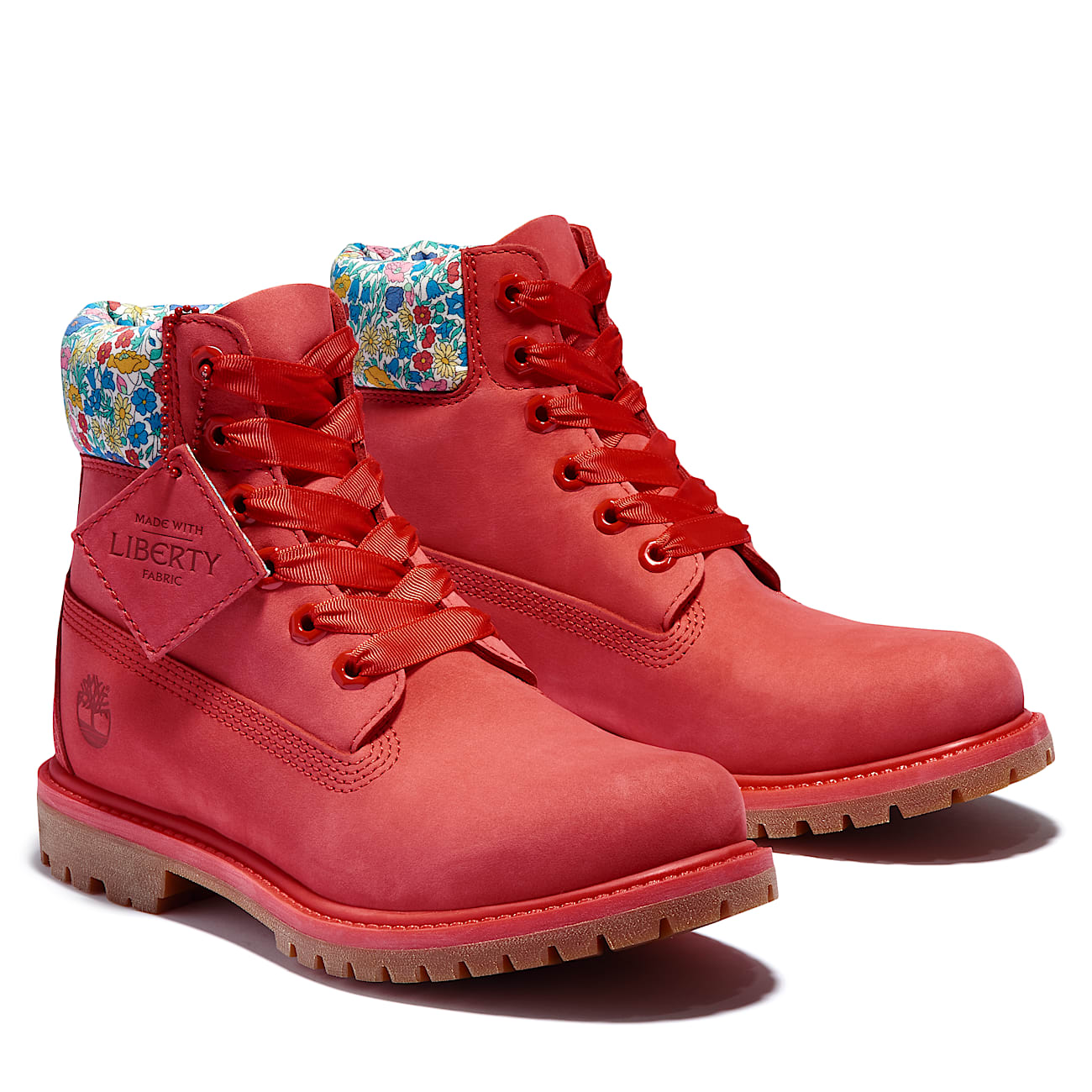 Timberland Made with Liberty Fabrics 6 Inch Boot for Women in Red