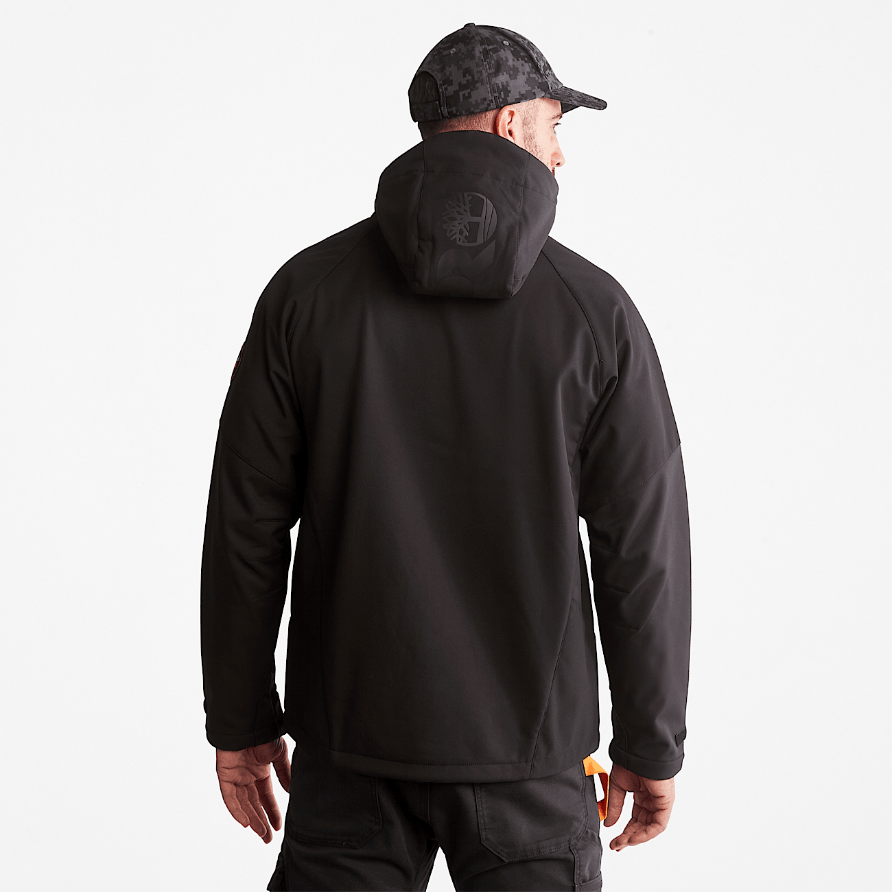 Powerzip Hooded Softshell Jacket for Men in Black