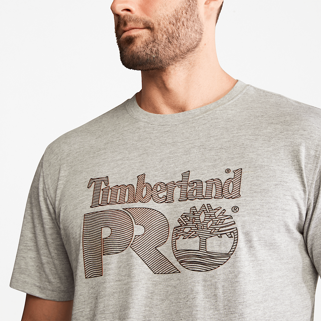 T shirt con Grafica Testurizzata Timberland PRO da Uomo in grigio chiaro