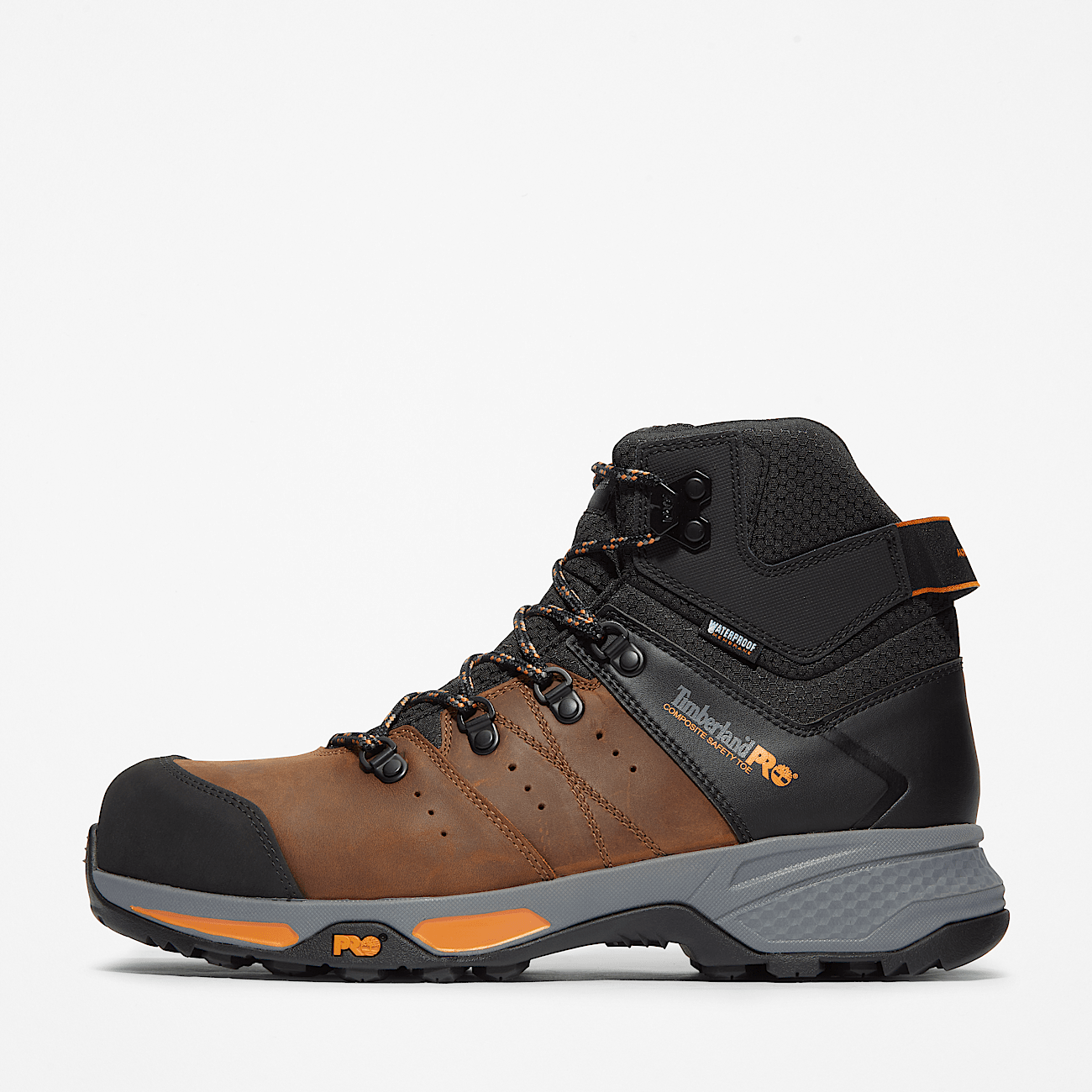Switchback Composite Toe Waterproof Work Boot for Men in Brown
