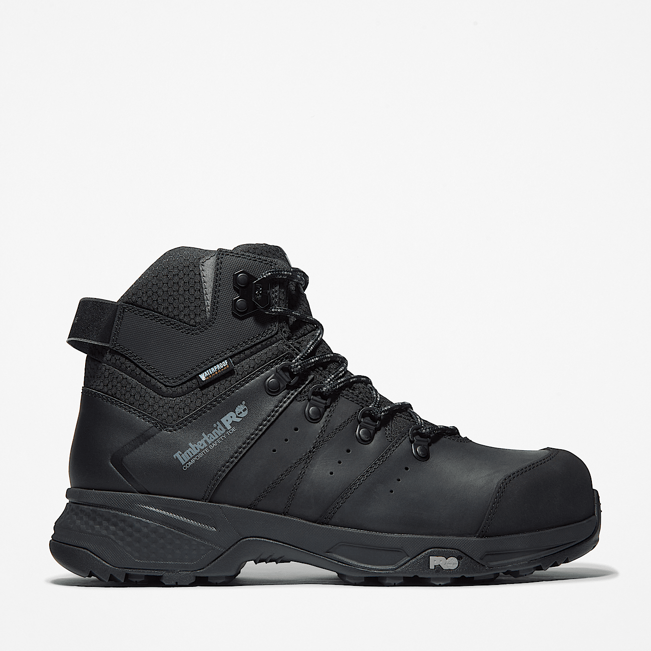 Switchback Composite Toe Waterproof Work Boot for Men in Black
