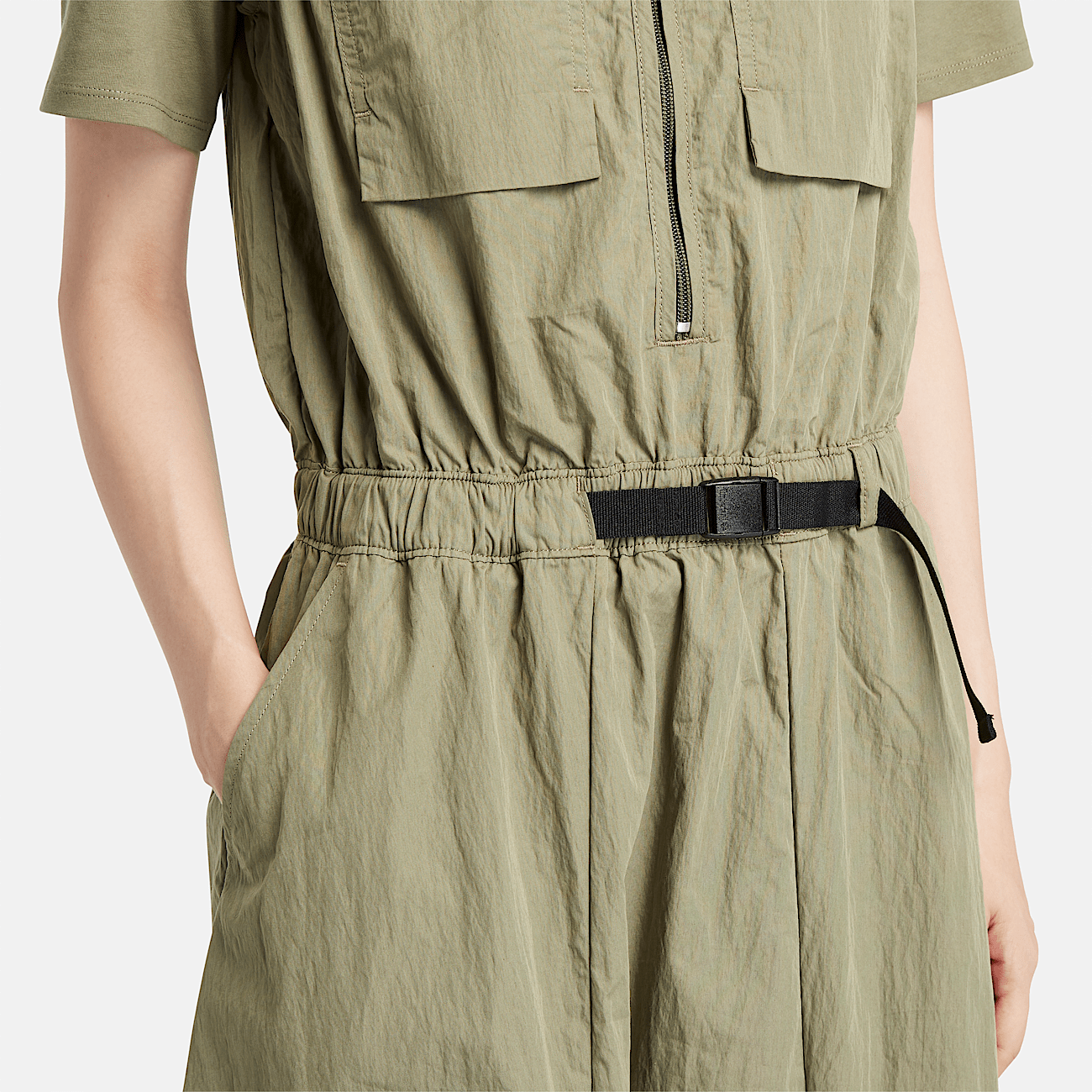 Utility Summer Dress for Women in Green