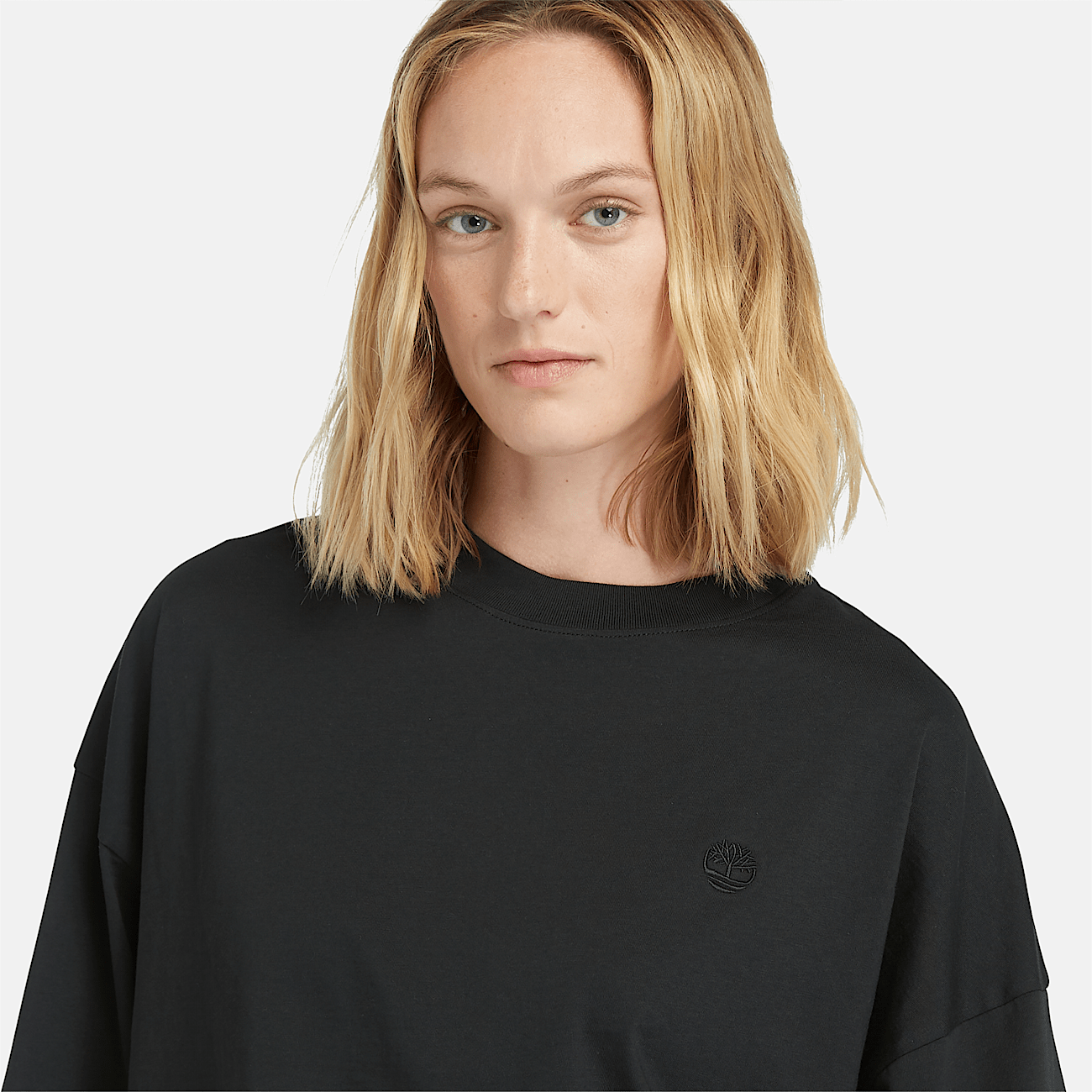 Dunstan oversized T shirt voor dames in zwart