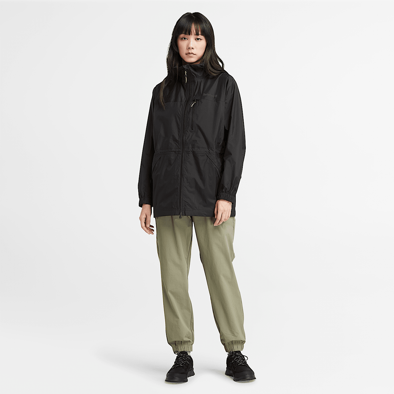 Womens waterproof packable jacket top