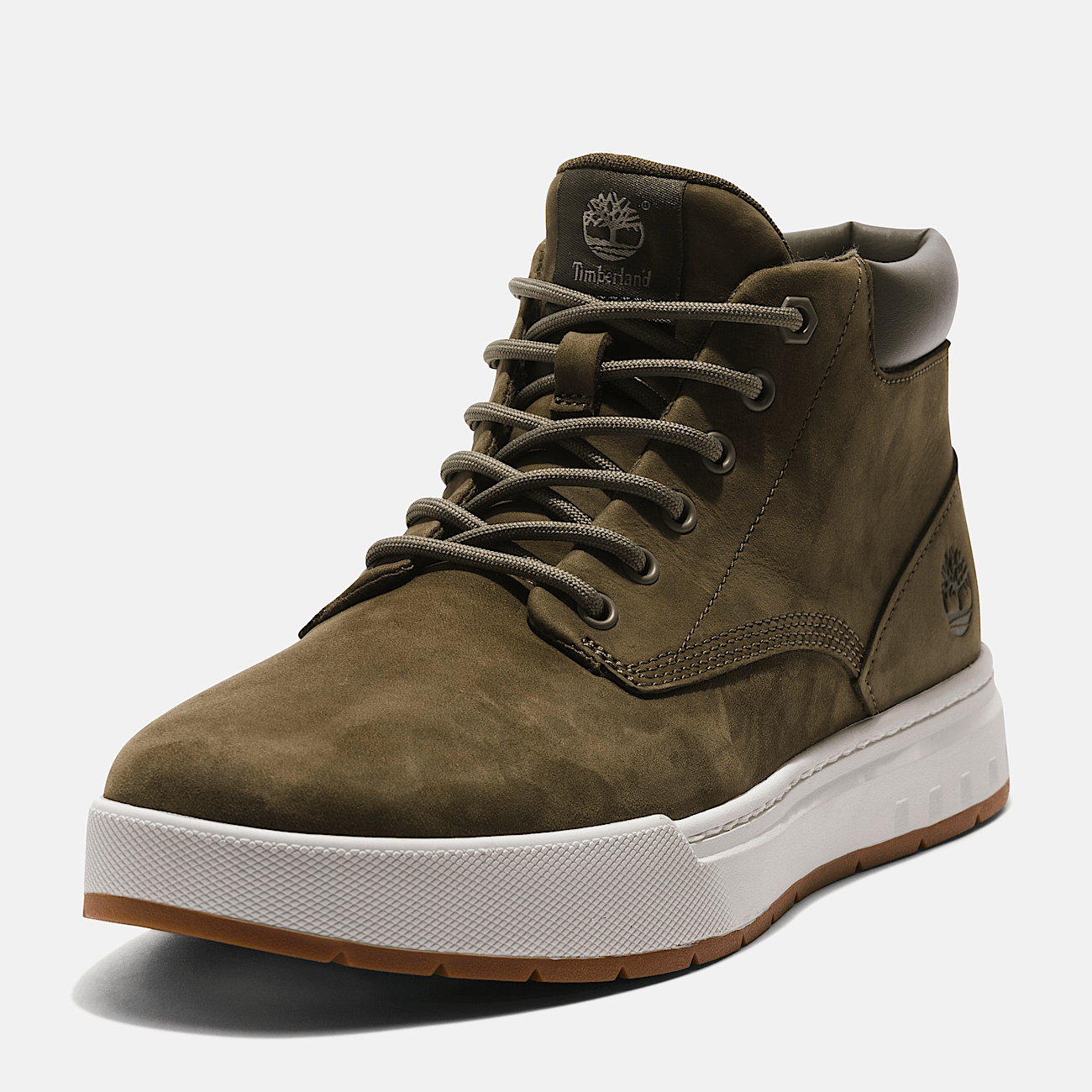 Maple Grove Mid Lace Up Trainer for Men in Dark Green