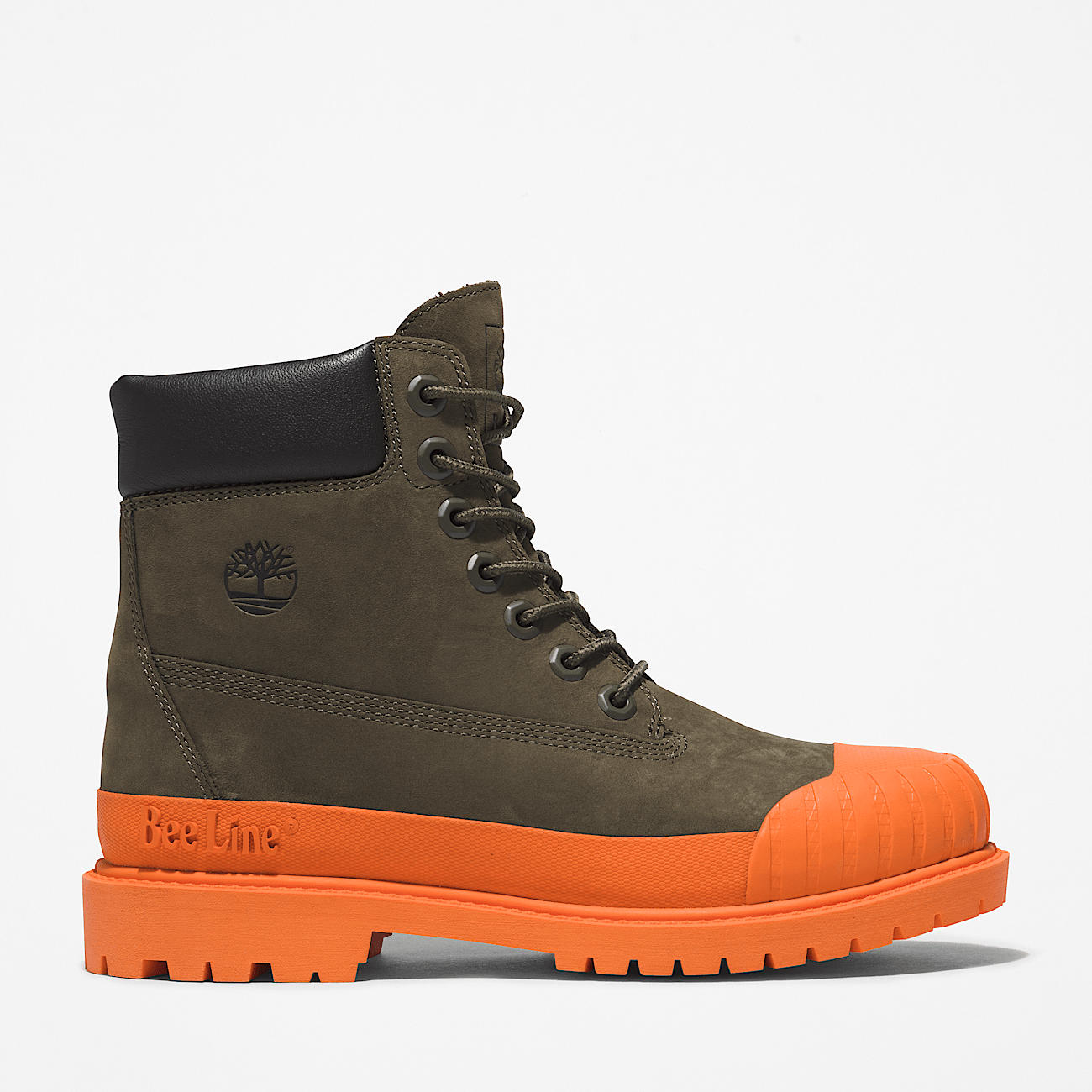Orange and green timberlands on sale