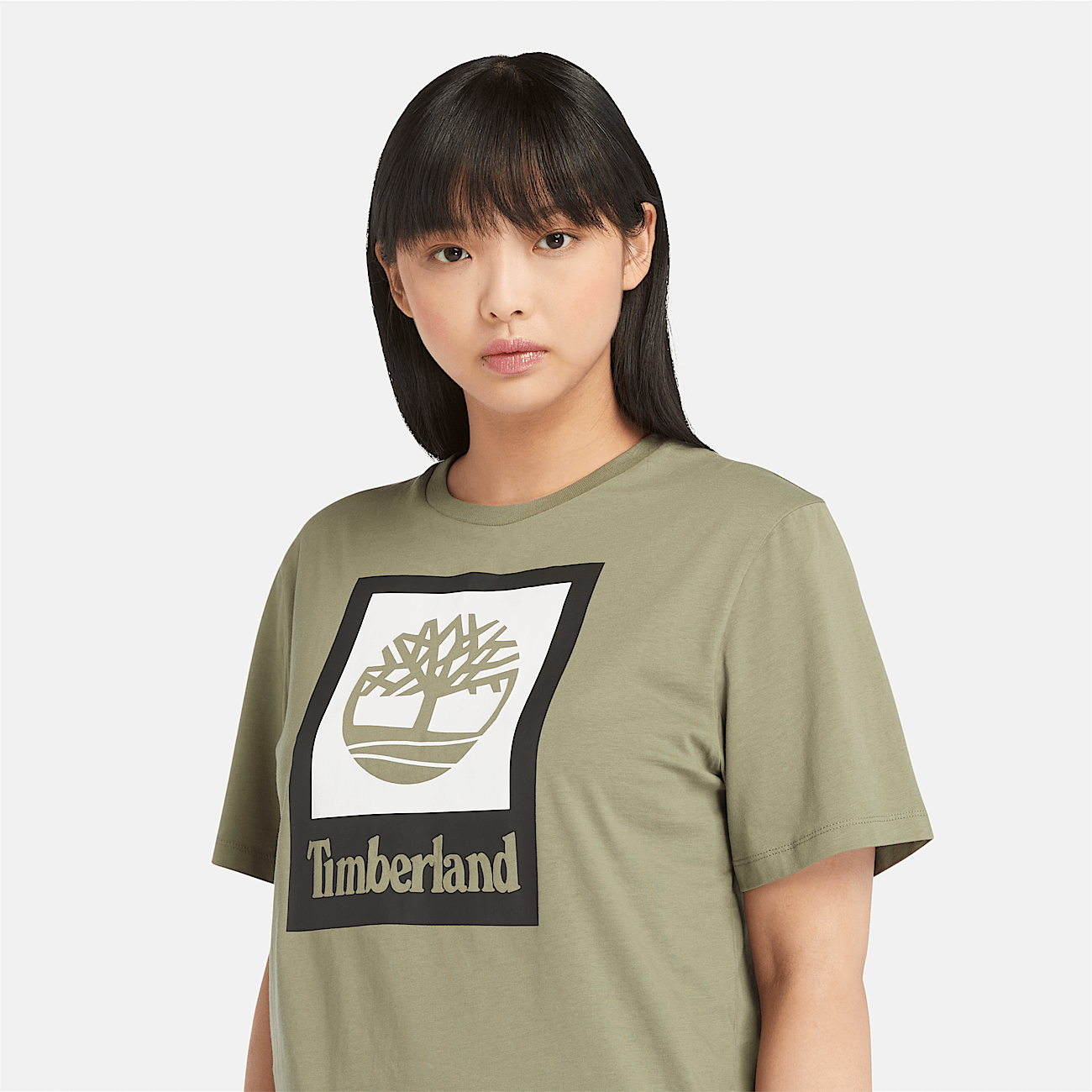 All Gender Logo Stack T Shirt in Green