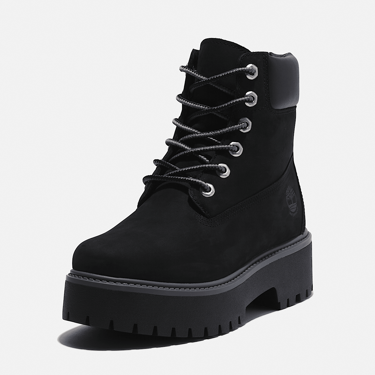 6 inch Boot a lacets impermeable Stone Street pour femme en noir