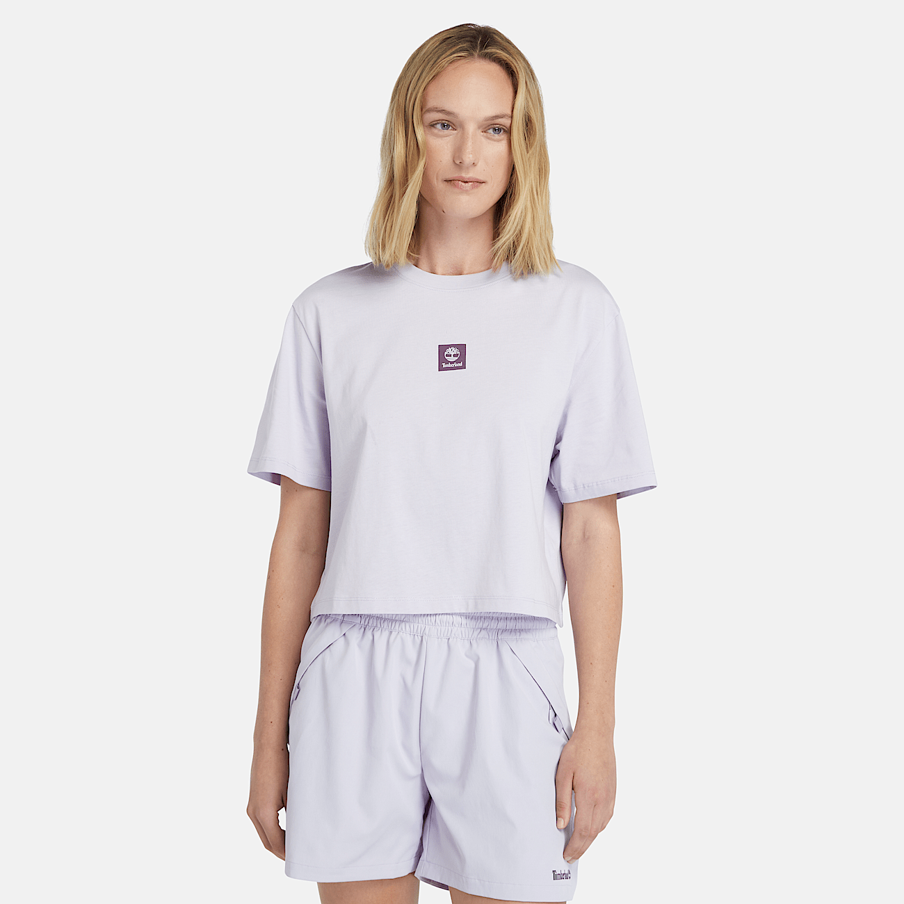 T shirt met logo voor dames in paars