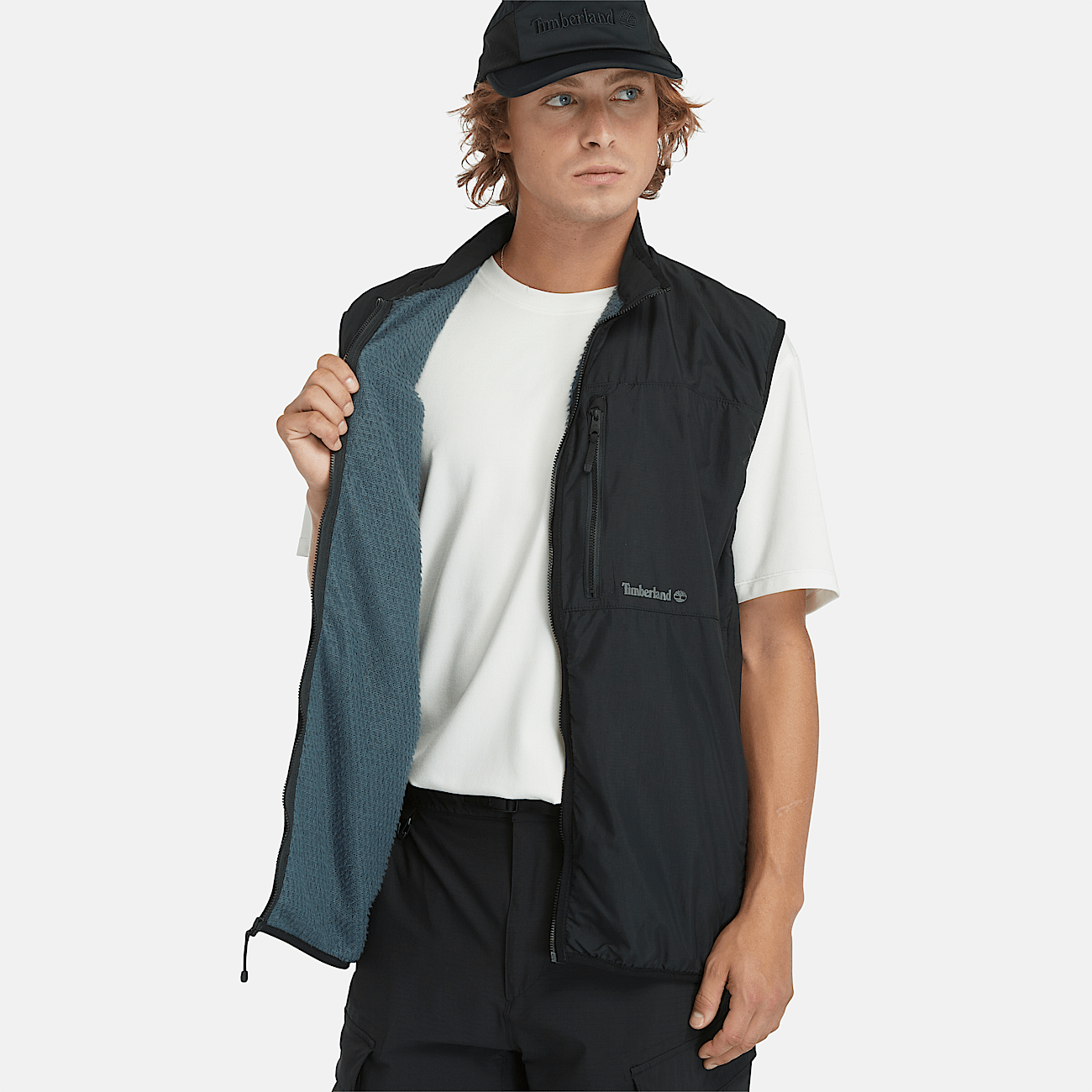 Gilet repliable Polartec ultra leger pour homme en noir
