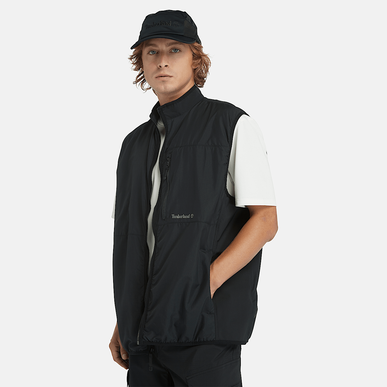 Gilet repliable Polartec ultra leger pour homme en noir