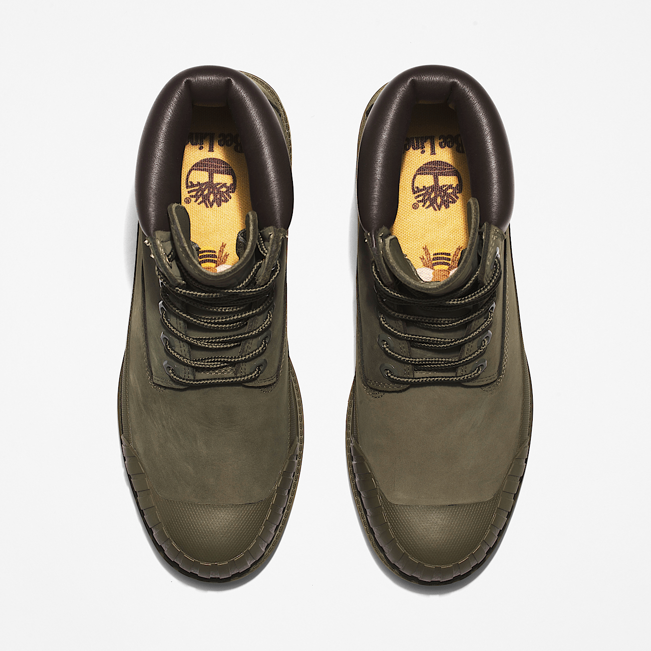 Bee Line x Timberland 6 Inch Rubber Toe Boot for Men in Dark Green