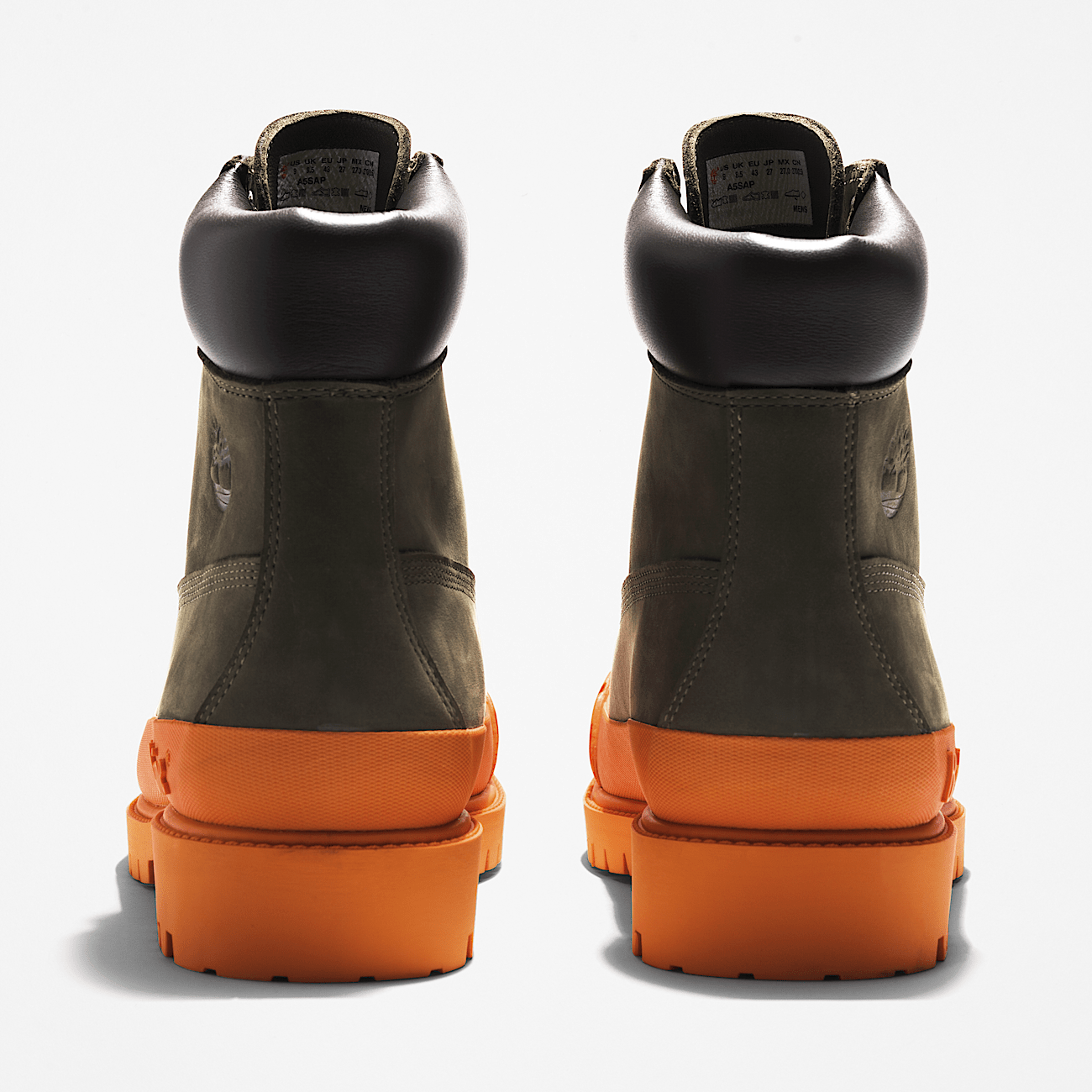Bee Line x Timberland 6 Inch Rubber Toe Boot for Men in Dark Green Orange