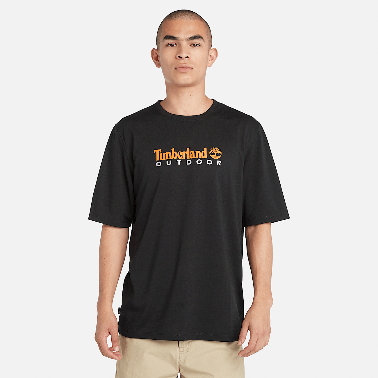 Black timberland shirt on sale